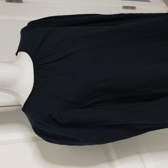 Universal Thread women's XL black gauge material puff sleeve blouse - Picture 2 of 10